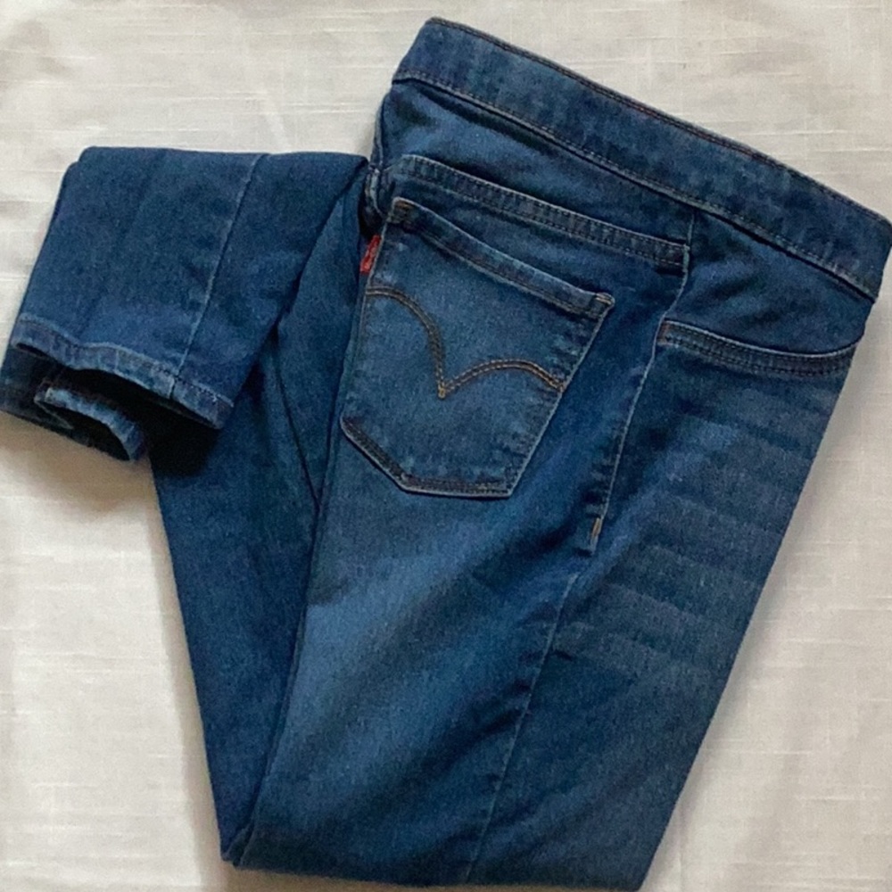 💗 Girls LEVI’S jeans Sz 12 denim jeggings EUC - Picture 7 of 11